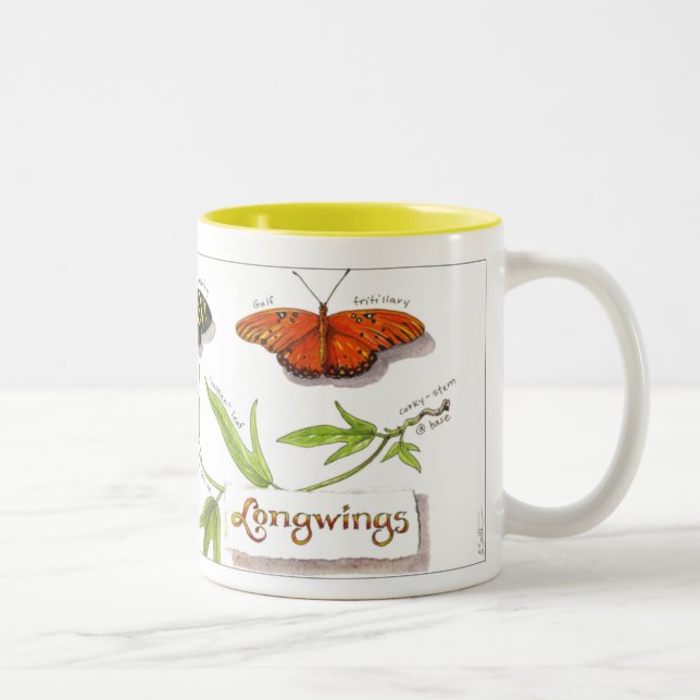 Longwing fjärilsmugg Två-Tonad mugg (Höger)
