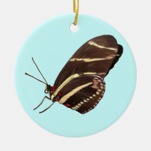 Longwing Zebra Butterfly of Florida Ornaments Julgransprydnad Keramik
