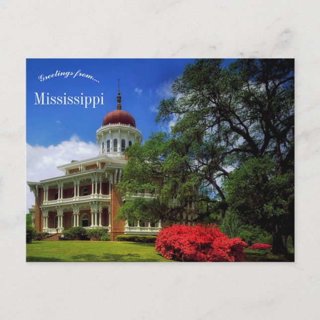 Longwood Natchez Mississippi Vykort (Framsida)
