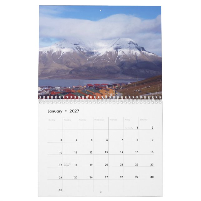 Longyearbyen Svalbard Kalender (Jan 2027)
