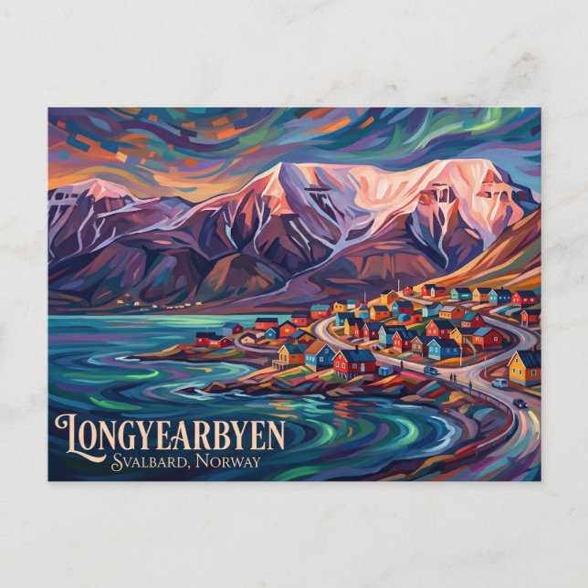 Longyearbyen, Svalbard Norge Vykort (Framsida)