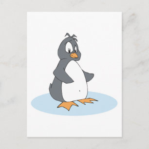 lonley Little penguin Vykort
