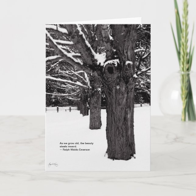 Lönn fodrar: Emerson citationstecken Kort (Framsida)