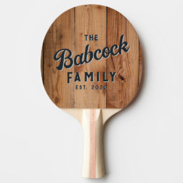 Lönn Grovkapad Retro Familjenamn & År Pingisracket
