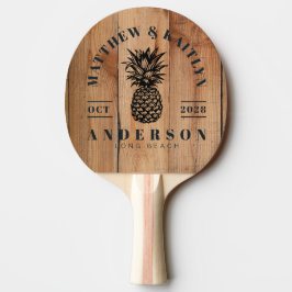 Lönn Grovkapad Tropisk Ananas Bröllopskam Pingisracket