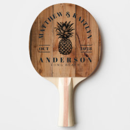 Lönn Grovkapad Tropisk Ananas Bröllopskam Pingisracket