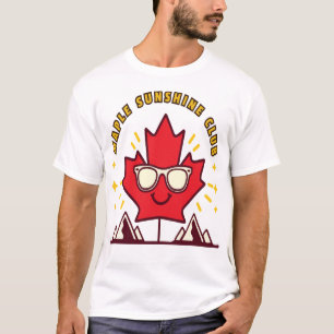Lönn Solsken Klubb Kanada Söt Sommar T-Shirt Kan