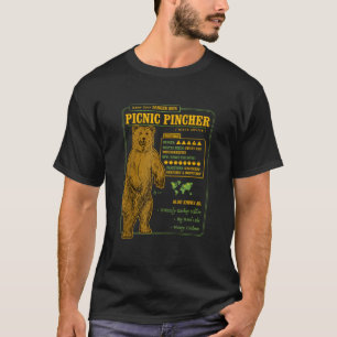 Lönnanteckningsfil Picnic Pincher Grizzly Bear T Shirt