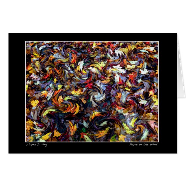 Lönnar i vinden hälsningskort (Framsidan Horizontal)