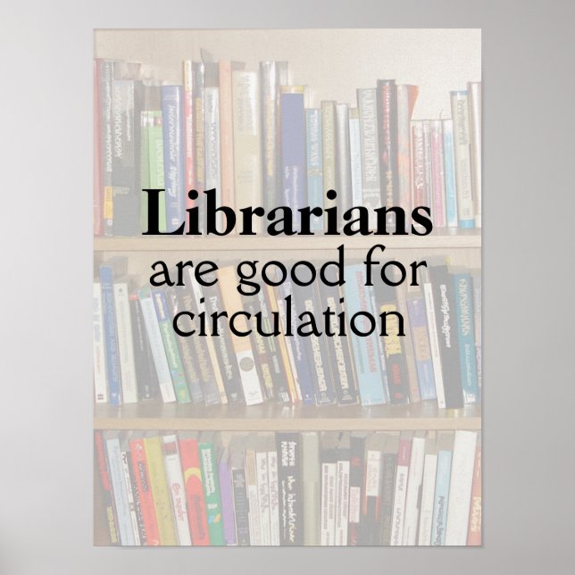 Lönnaren Pun Bibliotek Poster Bokar på Shelf (Framsidan)