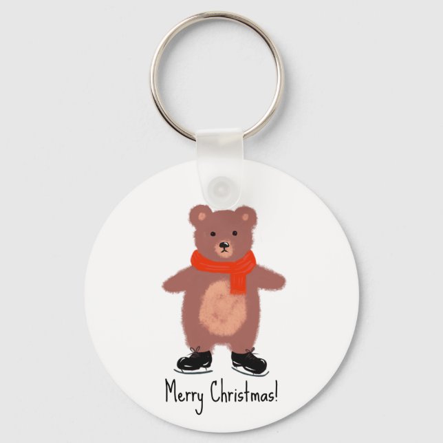 Lönnbjörnskridskor Nyckelring (Framsida)