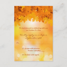 Lönnblad Höstens Prakt Bröllop Svarskort OSA Kort