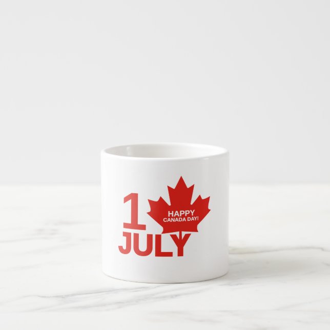 Lönnblad Kanada Dag 1s Juli Firande Present Espressomugg (Framsidan)