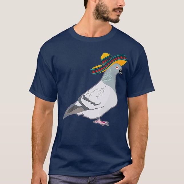 Lönnduva duvor med sombrero hat-roligt t shirt (Framsida)
