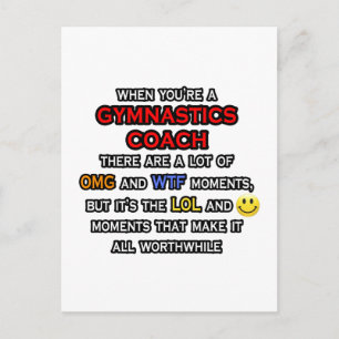 Lönngymnastics Coach ... OMG WTF LOL Vykort