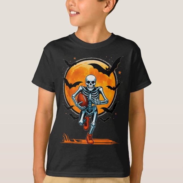 Lönnlös amerikansk fotbollsspelare i Skeleton Play T Shirt (Framsida)