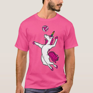 Lönnlös volleyball Unicorn för Volleyball Girls T Shirt