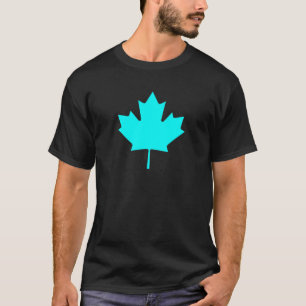 Lönnlöv CyanTransp de MUSEUMZazzle gåvorna T Shirt