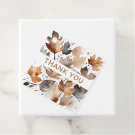 Lönnlöv Gråbruna Bröllopspresentkort Gåvor Etiketter