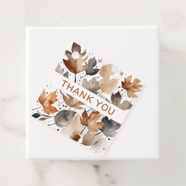 Lönnlöv Gråbruna Bröllopspresentkort Gåvor Etiketter (På plats)