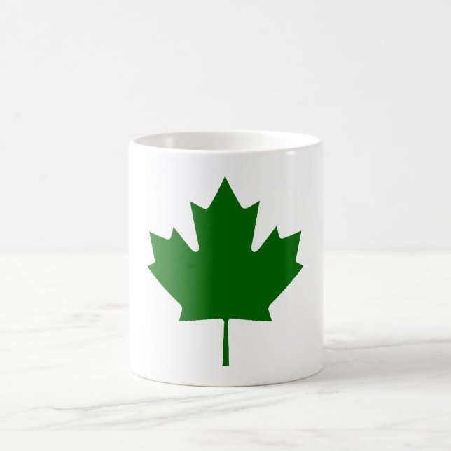 Lönnlöv gröna DkTransp de MUSEUMZazzle gåvorna Kaffemugg (Center)
