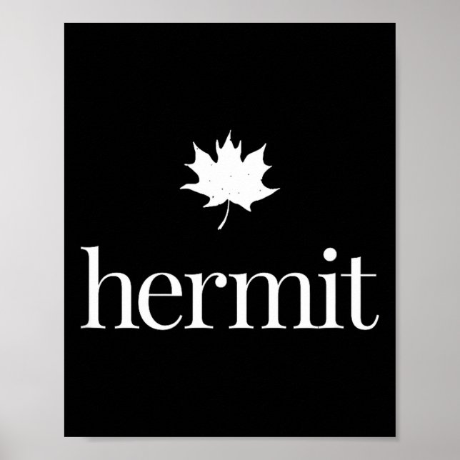Lönnlöv introvert – natur eremit lugnt liv poster (Framsidan)