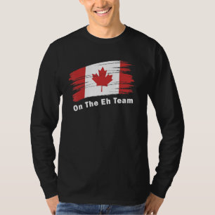 Lönnlöv kanadensisk flagga på Eh Team Canada Day T Shirt