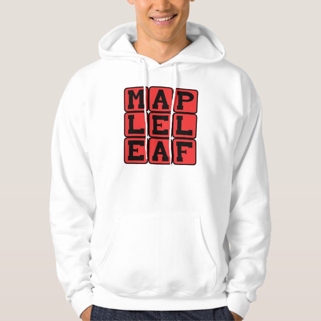 Lönnlöv, Kanadensisk flagga Sweatshirt Med Luva (Framsida)