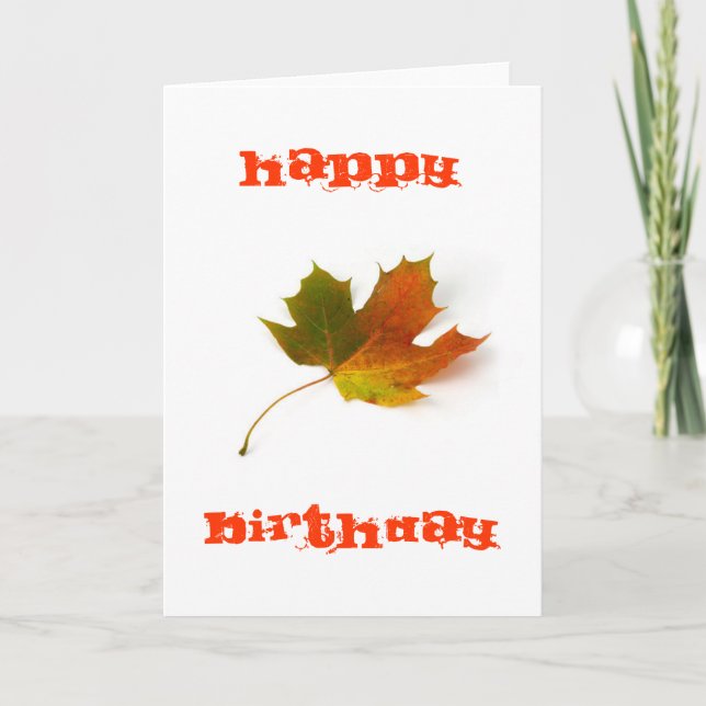 lönnlöv kort (Framsida)