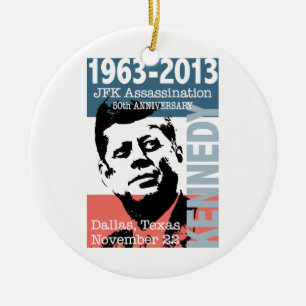 Lönnmordårsdag för JFK Kennedy 1963 - 2013 Julgransprydnad Keramik