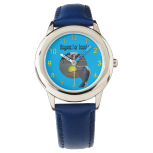 Lönnpelikan Tennis Player, Kids Leather Watch Armbandsur