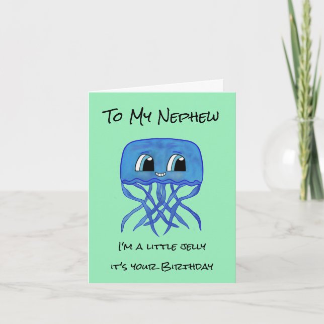 Lönnrik Nephew Birthday Card - Jellyfish Kort (Framsida)