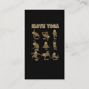 Lönnrik Sloth Yoga Workout Stretch Lazy Yoga Exer Visitkort