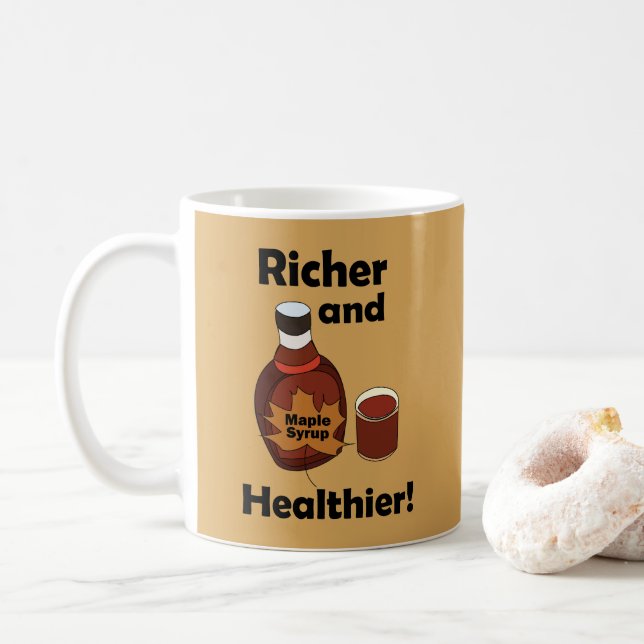 Lönnsiraup Rikare Och Hälsosammare Kaffemugg (Med munk)