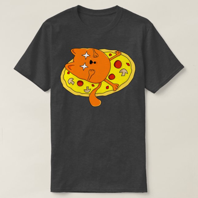 Lönnstenad Pizza Cat T Shirt (Design framsida)
