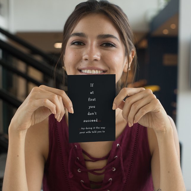 Lönnstidsråd för Make Him Manar Humor Helgkort (Funny Sage Wisdom Advice for Husband Him Men Humor Holiday Card)