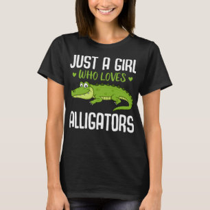 Lönnstigt Alligator Design Girls Kids Women Reptil T Shirt