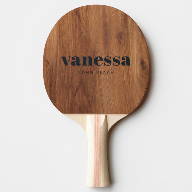 Lönnträ Minimal Modern Klassisk Namn BK Pingisracket (Baksidan)