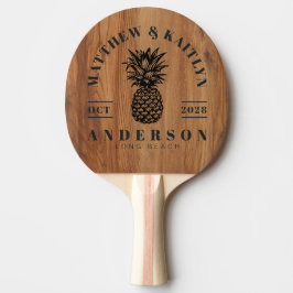 Lönnträ Tropical Pineapple Bröllopskam (eller Lönn Pingisracket