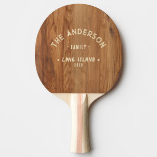 Lönnträ Vintage Kustfamilj Namn Pingisracket