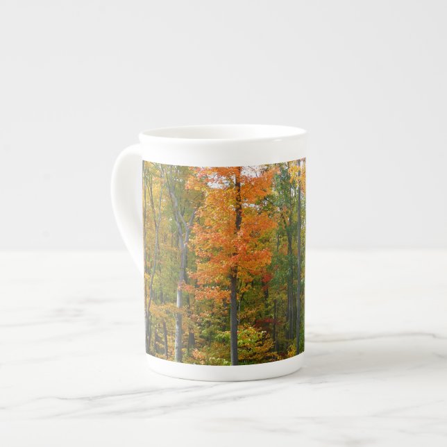 Lönnträd Höst Naturfotografering Benporslin Mugg (Framsida vänster)