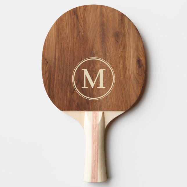 Lönnträmonogram Pingisracket (Baksidan)
