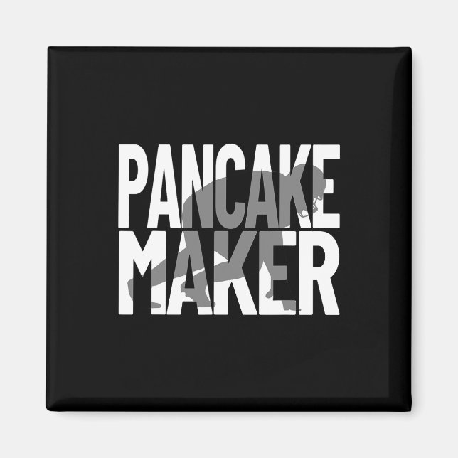 Lönny fotbollspelare Meme Lineman Pancake Maker Magnet (Framsidan)