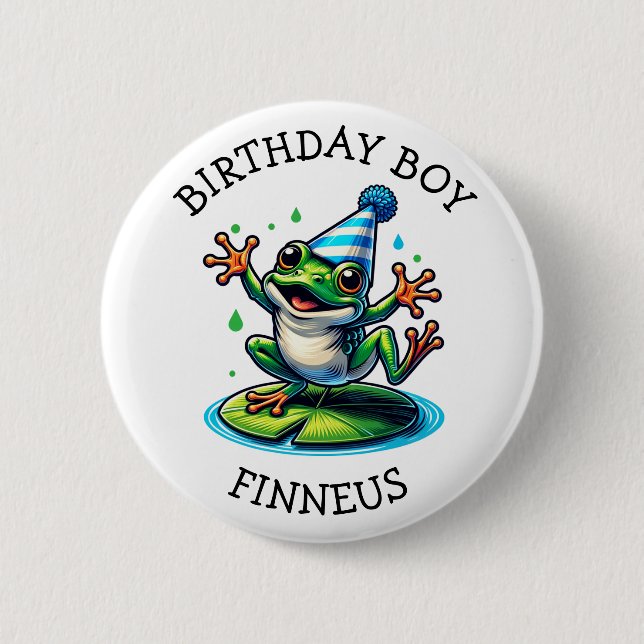 Lönny Frog ThGodt Birthday Boy Knapp (Framsida)