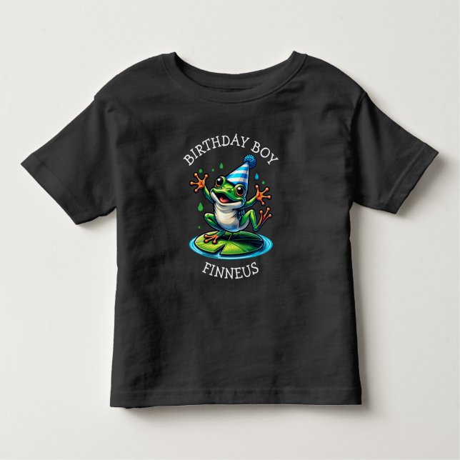 Lönny Frog ThGodt Birthday Boy T Shirt (Framsida)