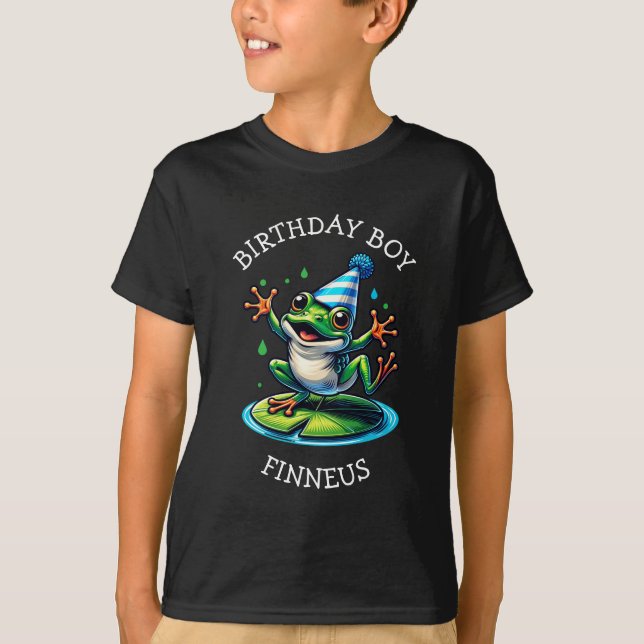 Lönny Frog ThGodt Birthday Boy T Shirt (Framsida)