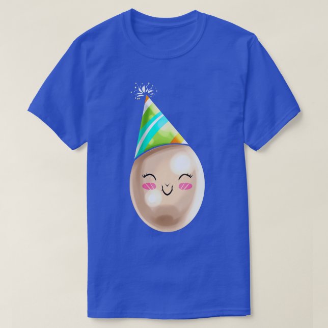 Lönnyfärgat ägg med Party-hatt-kon för Påsk T Shirt (Design framsida)