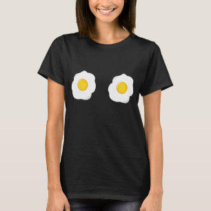 Lönnyfikt torkat ägg Bröst, platta Chested Foodie T Shirt