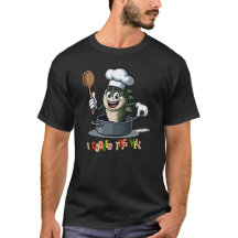 Lönnyfiskkokning tryckt T-Shirt