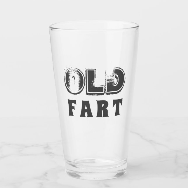 Lönnygg gammal Fart Birthday Typography Beer Glaskopp (Framsida)